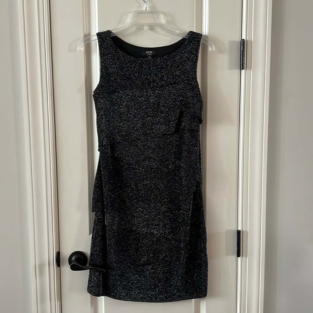 Black sequined petite‎ dress